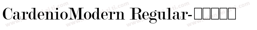 CardenioModern Regular字体转换